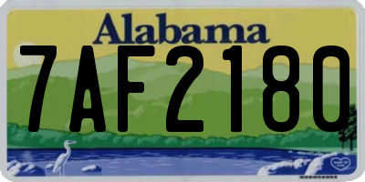 AL license plate 7AF2180