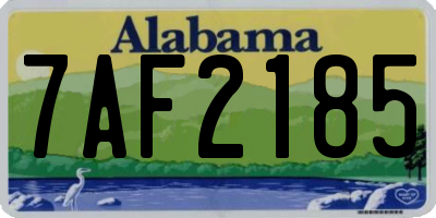 AL license plate 7AF2185
