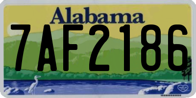 AL license plate 7AF2186