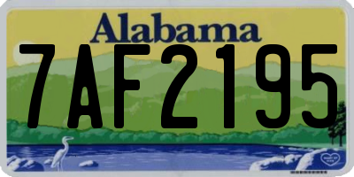 AL license plate 7AF2195