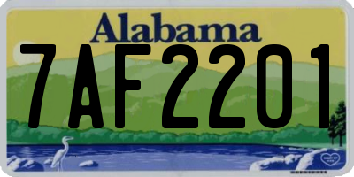 AL license plate 7AF2201