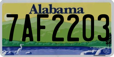 AL license plate 7AF2203