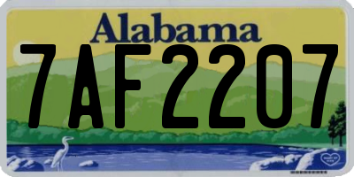 AL license plate 7AF2207