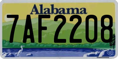 AL license plate 7AF2208