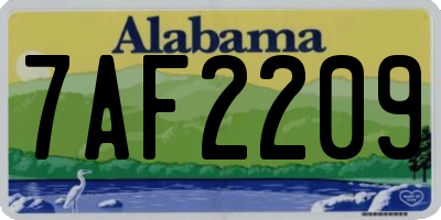 AL license plate 7AF2209