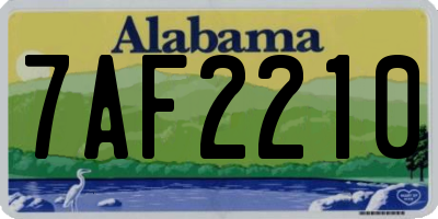 AL license plate 7AF2210