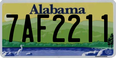 AL license plate 7AF2211