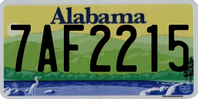 AL license plate 7AF2215