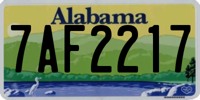 AL license plate 7AF2217