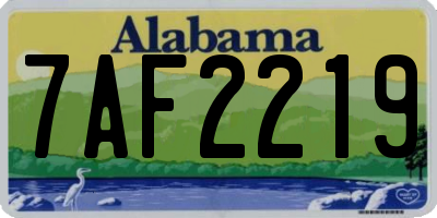 AL license plate 7AF2219