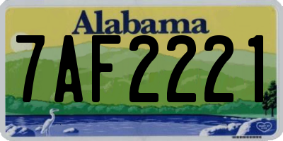 AL license plate 7AF2221