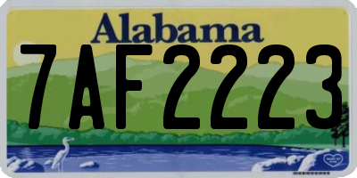 AL license plate 7AF2223
