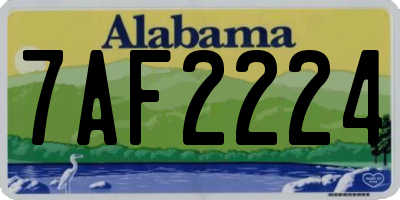 AL license plate 7AF2224