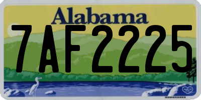 AL license plate 7AF2225