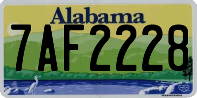 AL license plate 7AF2228