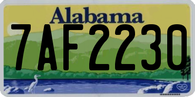 AL license plate 7AF2230