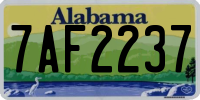 AL license plate 7AF2237