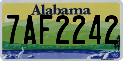 AL license plate 7AF2242