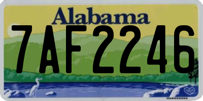 AL license plate 7AF2246