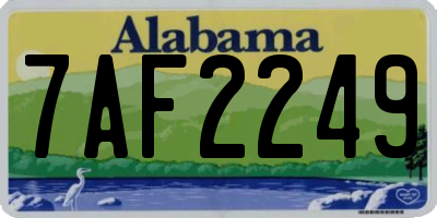 AL license plate 7AF2249