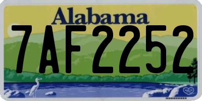 AL license plate 7AF2252