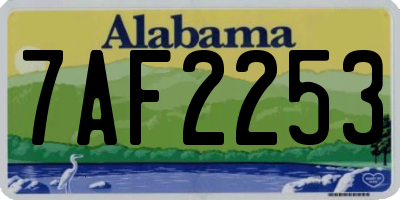 AL license plate 7AF2253