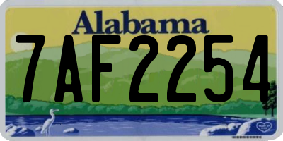 AL license plate 7AF2254