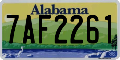 AL license plate 7AF2261