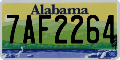AL license plate 7AF2264