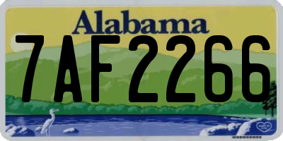 AL license plate 7AF2266