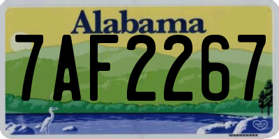 AL license plate 7AF2267