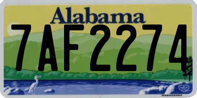 AL license plate 7AF2274