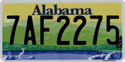 AL license plate 7AF2275