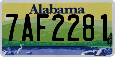 AL license plate 7AF2281