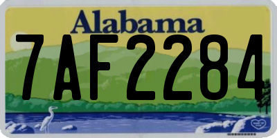 AL license plate 7AF2284