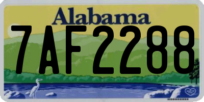 AL license plate 7AF2288