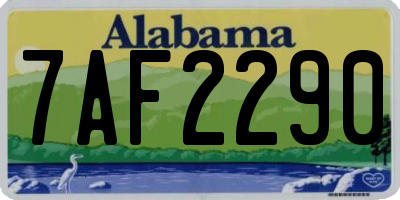 AL license plate 7AF2290