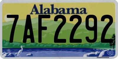 AL license plate 7AF2292