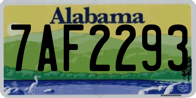 AL license plate 7AF2293