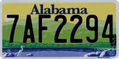 AL license plate 7AF2294