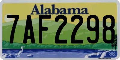 AL license plate 7AF2298