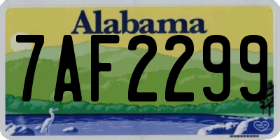 AL license plate 7AF2299