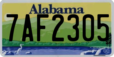 AL license plate 7AF2305