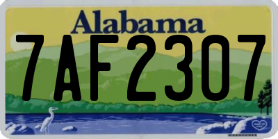 AL license plate 7AF2307
