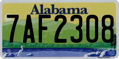 AL license plate 7AF2308
