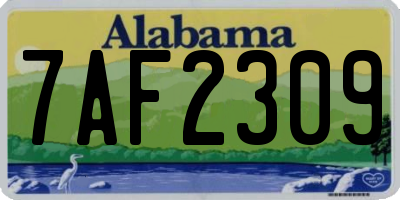AL license plate 7AF2309