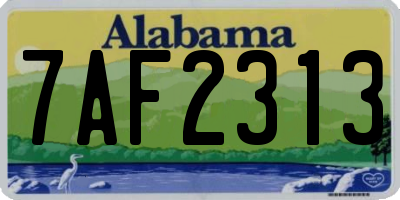 AL license plate 7AF2313