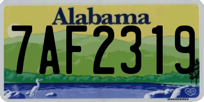 AL license plate 7AF2319