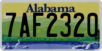 AL license plate 7AF2320