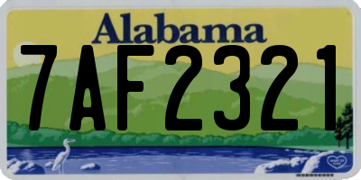 AL license plate 7AF2321